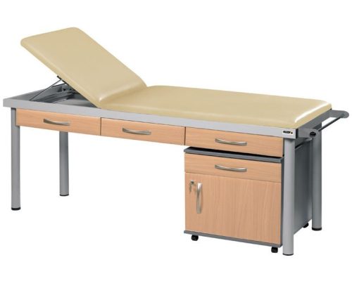 Sunflower Practitioner Deluxe Examination Couch - 2 Drawers - Navy Blue _ White _ FREE GIFT_ Head Pillow